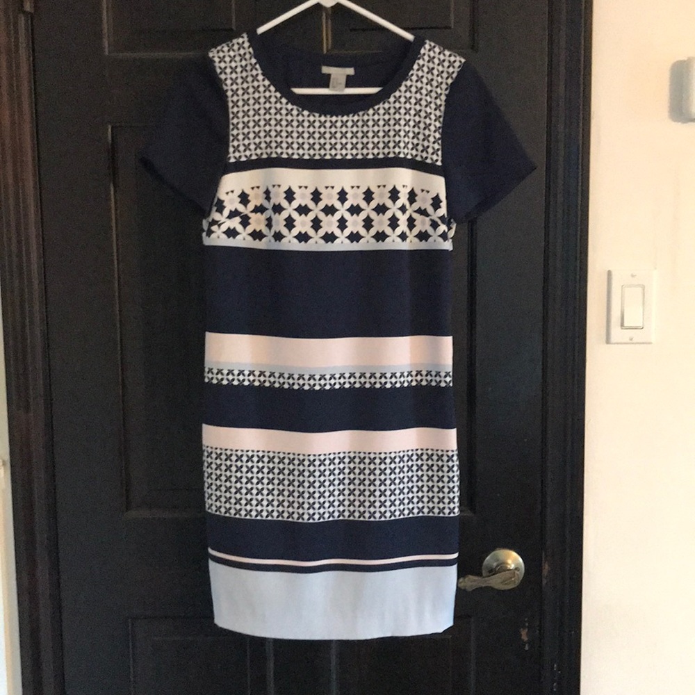 Navy and light pink dress